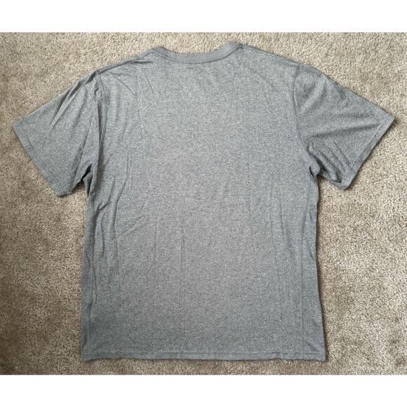 Nike Shirt Gray Swoosh Thatcher Dri Fit Short Sleeve T-shirt Men’s Size Large - Picture 2 of 10